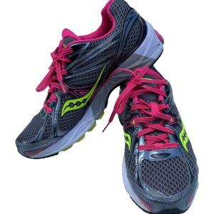 SAUCONY GUIDE 6 BLUE/PINK/GREEN SIZE 9